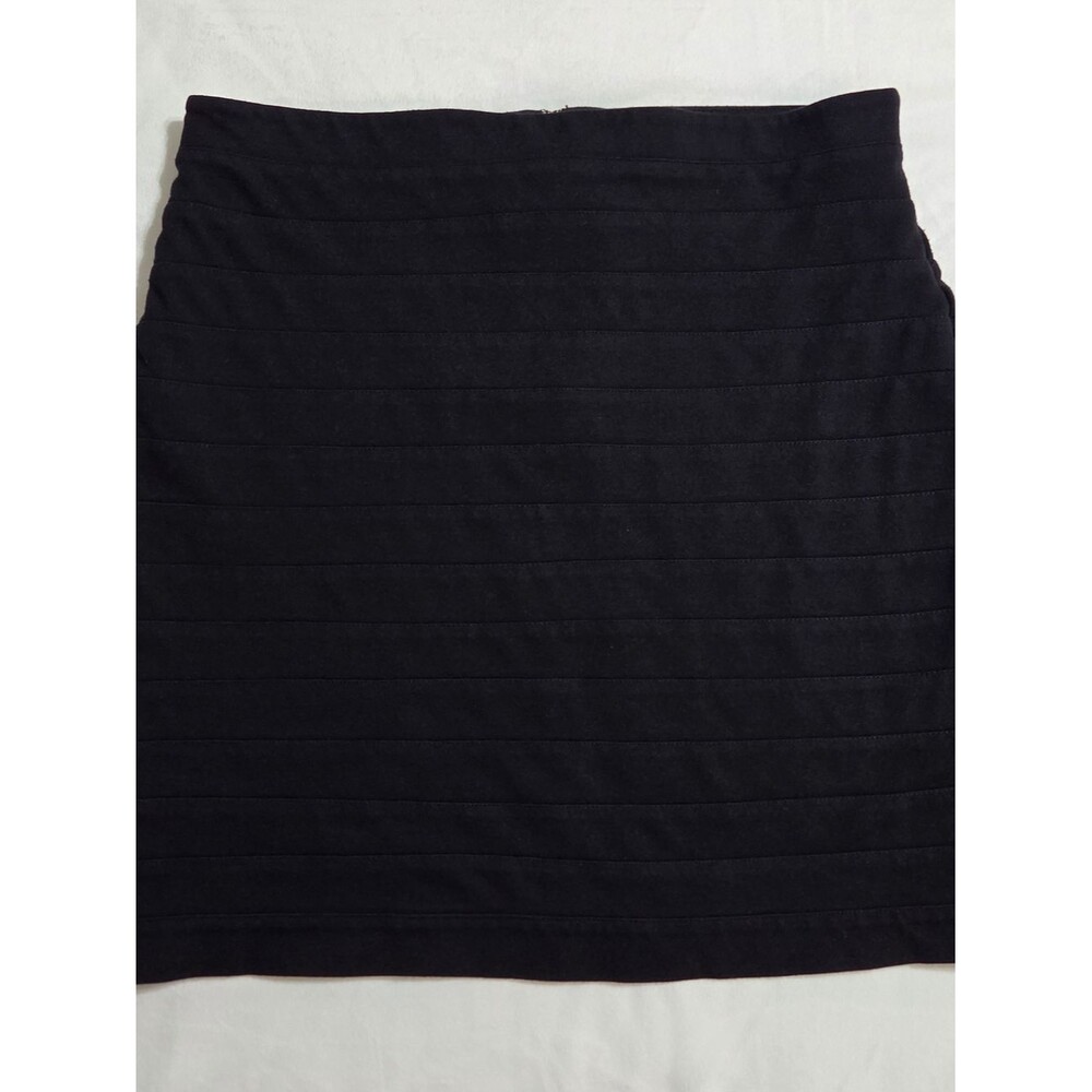 Size 8 Express Black Ribbed Mini Skirt